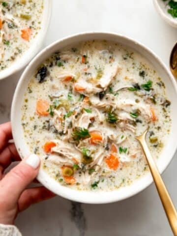 Slow Cooker Creamy Chicken and Wild Rice Soup Recipe