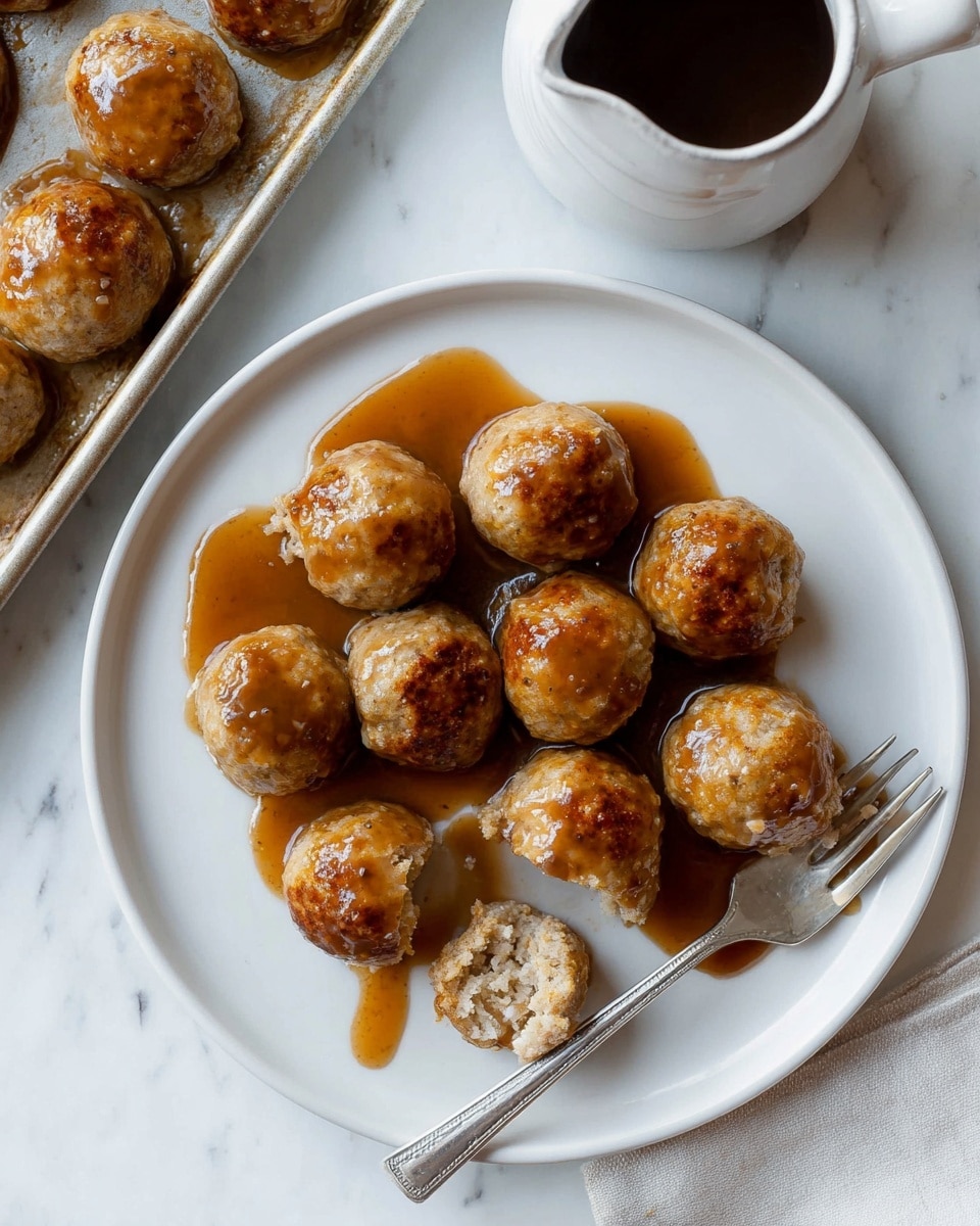 Turkey and Stuffing Ball Bites with Gravy Recipe - Recipe Image