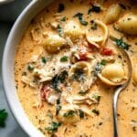 Creamy Sun-Dried Tomato and Chicken Pasta Soup Recipe