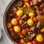 Hearty Beef Stew with Red Wine and Vegetables Recipe
