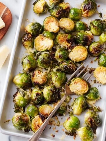 Roasted Brussels Sprouts with Lemon, Parmesan, and Thyme Recipe