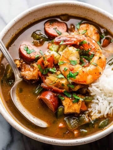 Chicken, Sausage, and Shrimp Gumbo Recipe