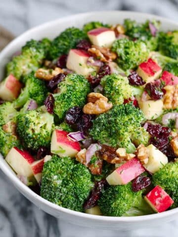 Broccoli Salad with Apples, Walnuts, and Cranberries Recipe