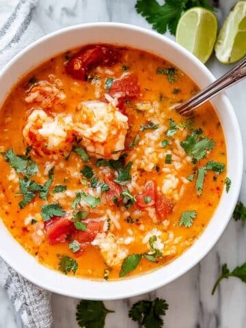 Easy Thai Shrimp Coconut Curry Soup Recipe