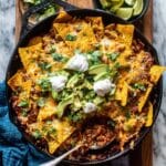 One Skillet Saucy Chicken Tortilla Enchilada Rice Bake Recipe