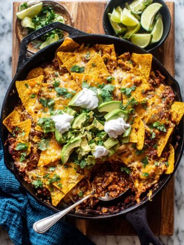 One Skillet Saucy Chicken Tortilla Enchilada Rice Bake Recipe