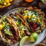 Sheet Pan Steak Tacos with Mango Salsa Recipe