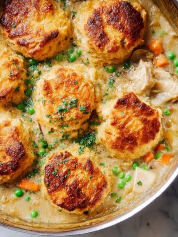 Chicken Stew with Biscuit Topping Recipe
