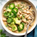 Creamy White Bean Soup with Poblano and Lime Recipe