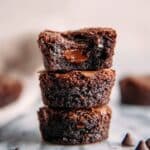 Mini Chocolate Brownie Bites with Melty Chocolate Squares Recipe