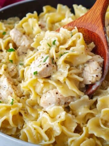One Pot Chicken and Noodles Skillet Recipe