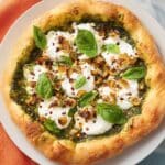 Burrata Pesto Pizza with Garlic Chili Oil Recipe
