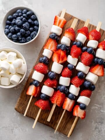 Red, White and Blue Fruit Kabobs Recipe