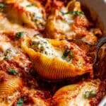 Spinach Ricotta Stuffed Shells with Tomato Sauce Recipe
