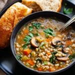 Pearl Barley Soup with Vegetables and Fresh Herbs Recipe