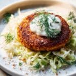Salmon Burgers with Creamy Herb Slaw Recipe