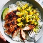 BBQ Salmon Bowls with Mango Avocado Salsa Recipe
