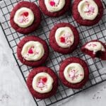 Red Velvet Thumbprint Cookies with Cream Cheese Filling Recipe