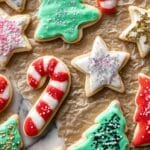 Christmas Cutout Cookies with Icing and Sprinkles Recipe