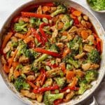 Chicken Stir Fry with Broccoli, Carrots, and Bell Peppers Recipe