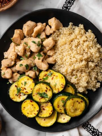 Italian Chicken and Quinoa Bowl with Roasted Summer Squash Recipe