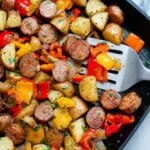 Easy Turkey Kielbasa and Potatoes Sheet Pan Dinner Recipe