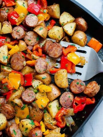 Easy Turkey Kielbasa and Potatoes Sheet Pan Dinner Recipe