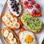 Sweet Potato Toast with Assorted Toppings Recipe