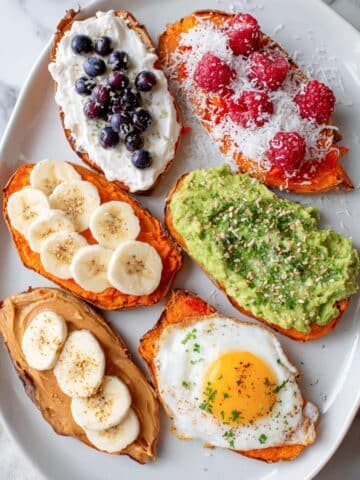 Sweet Potato Toast with Assorted Toppings Recipe