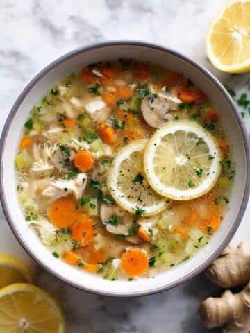 Spiced Cabbage Soup with Lemon and Fresh Herbs Recipe