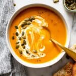 Roasted Butternut Squash and Pear Ginger Soup Recipe