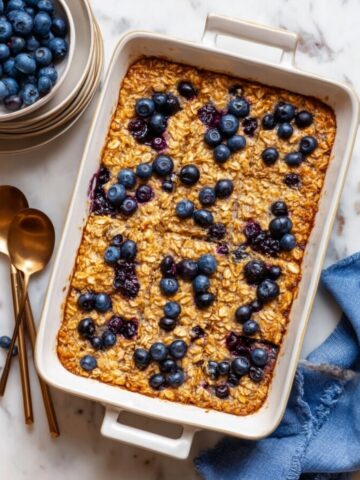 Easy Lemon Blueberry Baked Oatmeal Recipe