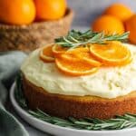 Orange Olive Oil Cake with Mascarpone Frosting and Candied Orange Slices Recipe