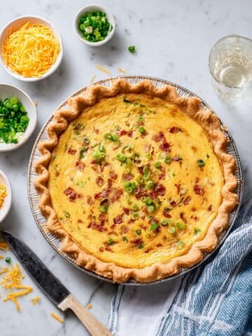 Cottage Cheese Chicken & Cheddar Quiche Recipe