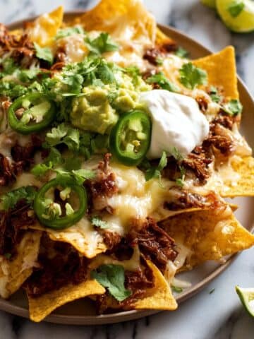 Chicken Nachos with Spicy Chicken and Quick Guacamole Recipe