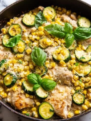 Easy Zucchini and Chicken Bake with Corn and Parmesan Recipe