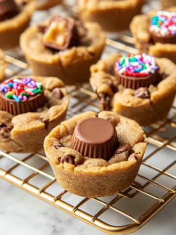 Chocolate Chip Cookie Cups with Mini Candies Recipe