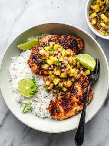Caribbean Jerk Chicken with Pineapple Salsa Recipe
