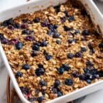 Blueberry Baked Oatmeal with Toasted Pecans and Warm Spices Recipe