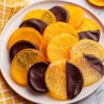 Candied Orange Slices with Dark Chocolate Dip Recipe