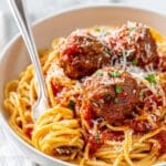 Spaghetti and Italian Meatballs in Tomato Sauce Recipe