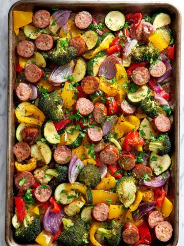 Sheet Pan Sausage and Veggies Recipe