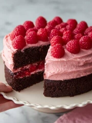 Chocolate Raspberry Cake with Raspberry Filling and Buttercream Recipe