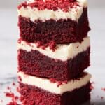 Red Velvet Brownies with Cream Cheese Frosting Recipe