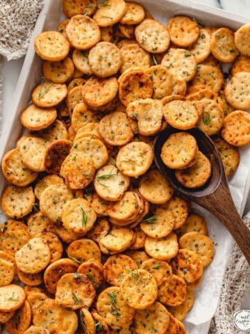 Garlic Parmesan Ritz Bits Baked Crisps Recipe