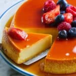 Classic Flan with Caramel and Berries Recipe