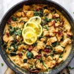 One Pan Creamy Garlic Chicken Recipe