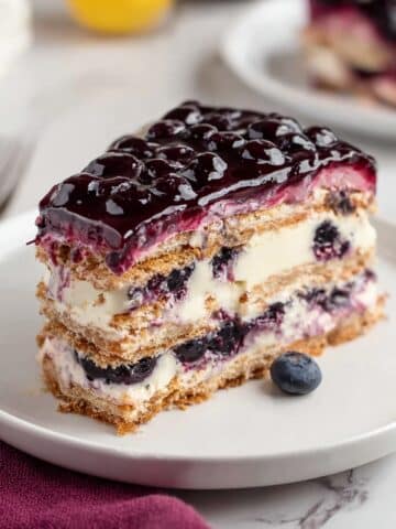 Easy Lemon Blueberry Icebox Cake Recipe