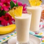Creamy Pineapple Smoothie with Banana and Coconut Recipe