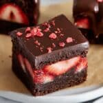 Strawberry Brownies with Chocolate Ganache Recipe